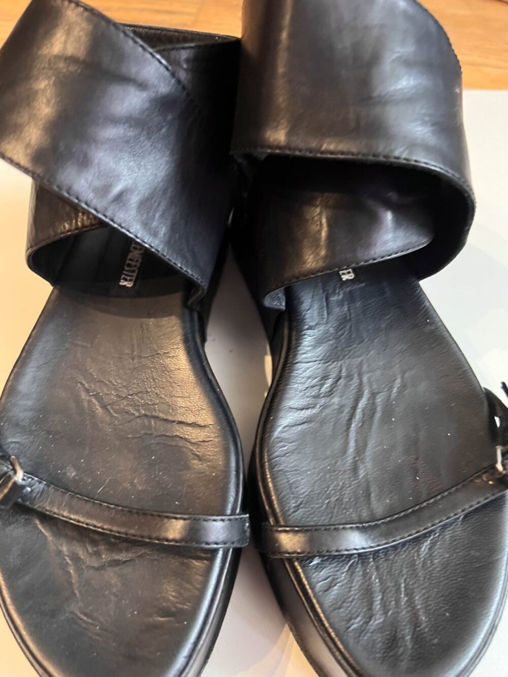 Ann Demeulemeester Black wedge platform sandals 37.5 - Picture 5 of 15